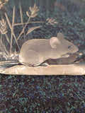 Paperweight - Mats Jonasson reverse etched mouse lead crystal paperweight