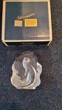 Paperweight - Mats Jonasson reverse etched otter lead crystal paperweight boxed & signed