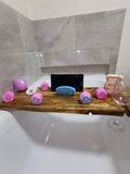 Handmade wooden bath tray