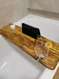 Handmade wooden bath tray