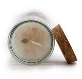 Magic spell candles with gemstones