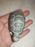 Natural Green Soapstone Carved Turtle Statue 106g Tortoise Animal Figurine