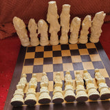 Reynard the fox Berkeley chess set- cream & Black