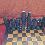 Reynard the fox Berkeley chess set- cream & Black