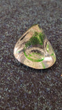 Ciathness small Pebble Paperweight - Green & white