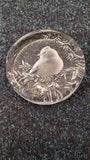 Mats Jonasson Swedish lead crystal paperweight - Bird (3303)