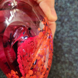 Caithness Ultra Hot Art Glass Paperweight Signed Numbered Pink Red 695g