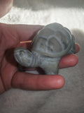 Natural Green Soapstone Carved Turtle Statue 106g Tortoise Animal Figurine