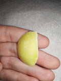 7g Lemon Calcite Crescent Slice Natural Yellow Calcite Banded Crystal Pocket Stone