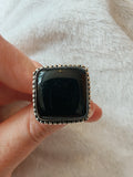 🖤 Black Onyx Adjustable Ring 🖤 - Ring #14