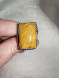 🌞 Yellow Jasper Adjustable Ring 🌞 - Ring #15