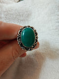 💚 Green Gemstone Adjustable Ring 💚 - Ring #18