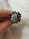 Likely Botswana Agate Floral Ring (adjustable) - Ring #21