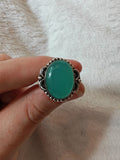 Aqua Cabochon Adjustable Ring - Ring #22
