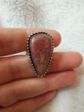 Rhodonite style Adjustable Ring - Ring #25