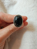 Black Onyx style Adjustable Ring - Ring #28