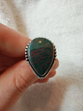 Bloodstone Adjustable Ring - Ring #29