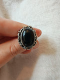Black Onyx Adjustable Ring - Ring #30