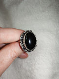 Black Onyx Adjustable Ring - Ring #30