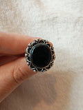 Black Onyx Adjustable Ring - Ring #31