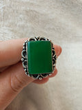 Green Onyx Adjustable Ring 🌙 - Ring #41