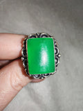 Green Onyx Adjustable Ring 🌙 - Ring #41