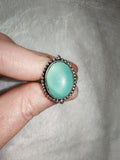 Aqua Chalcedony Style Adjustable Ring 💙 - Ring #42