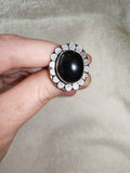 Black Onyx Adjustable Ring 🖤 - Ring #47