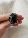 Black Onyx Adjustable Ring 🖤 - Ring #50
