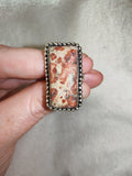 Leopard Skin Jasper Adjustable Ring 🐆 - Ring #51
