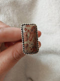 Leopard Skin Jasper Adjustable Ring 🐆 - Ring #51