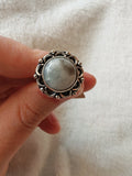 Rainbow Moonstone Adjustable Ring 🌙 - Ring #53