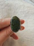 Moss Agate Style Adjustable Ring 🌿✨ - Ring #59