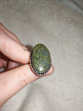 Moss Agate Style Adjustable Ring 🌿✨ - Ring #59