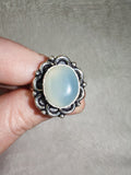 Blue Chalcedony Style Adjustable Ring 🌊🩵 - Ring #61