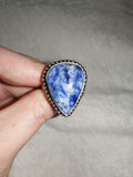 Sodalite Teardrop Ring 💙☁️ - Ring #64 - Size: