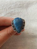 Blue Aventurine / Dumortierite Quartz Style Ring 💙✨ - Ring #67 - Size: