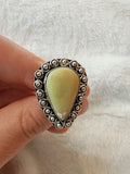 Yellow Jade / Serpentine Style Ring 🌼✨ - Ring #76 - Size:8.5/9/J