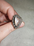 Moonstone Style Geometric Ring 🌙✨ - Ring #102 - Size: 11.5 /L