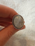 Rainbow Moonstone Ring 🌙✨ - Ring #105 - Size: 14/L