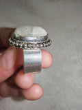 Rainbow Moonstone Ring 🌙✨ - Ring #105 - Size: 14/L
