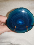 💙✨ Dyed Blue Agate Slice on Stand - 45g
