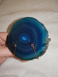 💙✨ Dyed Blue Agate Slice on Stand - 45g
