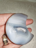 🌙💙 Blue Lace Agate Druzy Moon 💙🌙