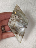 ✨ Flower Agate Diamond Freeform With Druzy - 55g ✨