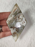✨ Flower Agate Diamond Freeform With Druzy - 55g ✨