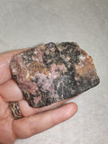 Natural Rough Rhodonite Specimen in Black Matrix | 70g | #1