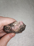 Natural Rough Rhodonite Specimen in Black Matrix | 70g | #1