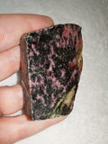 Natural Rhodonite Rough Freeform 104g | Pink & Black Healing Crystal Display Piece #3
