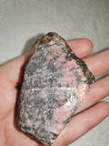 Natural Rhodonite Rough Freeform 104g | Pink & Black Healing Crystal Display Piece #3